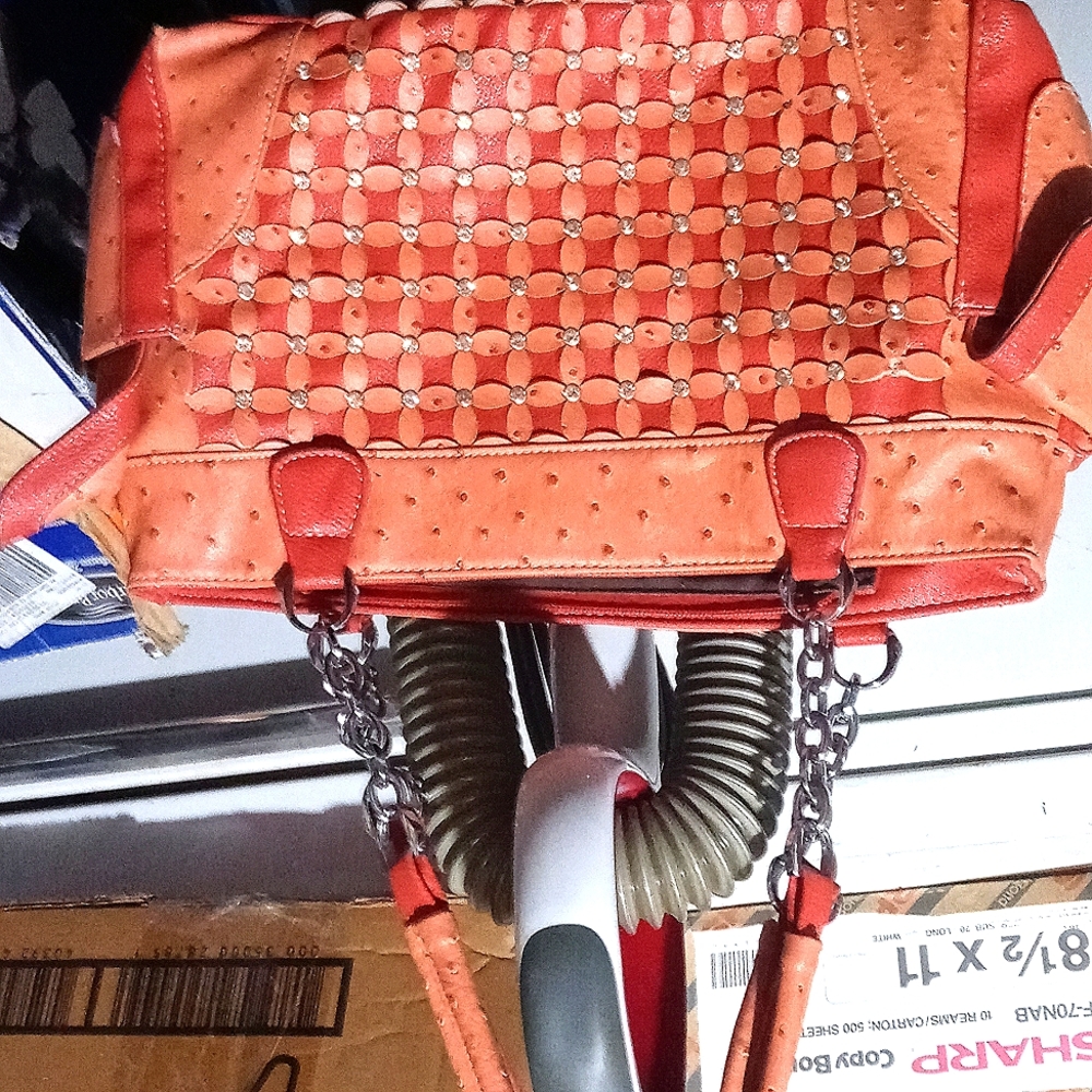 Orange designer purse